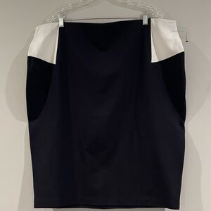 NWOT Liz Claiborne Plus Size Pull-on Straight Pencil Skirt, Black & White, 3X